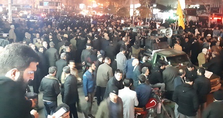 راهپیمایی مردم در رشت بر ضد نا آرامی ها