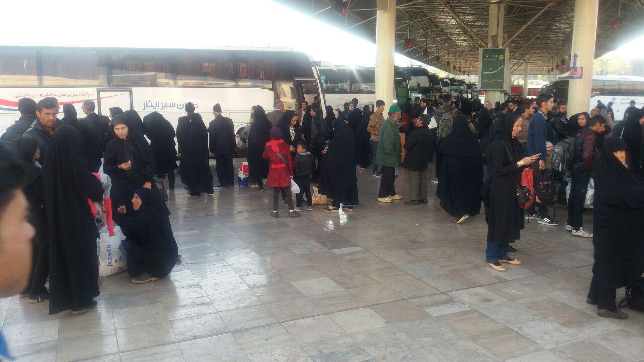 خدمات دهی ناوگان حمل و نقل عمومی به زائران رضوی برای بازگشت به شهرهایشان