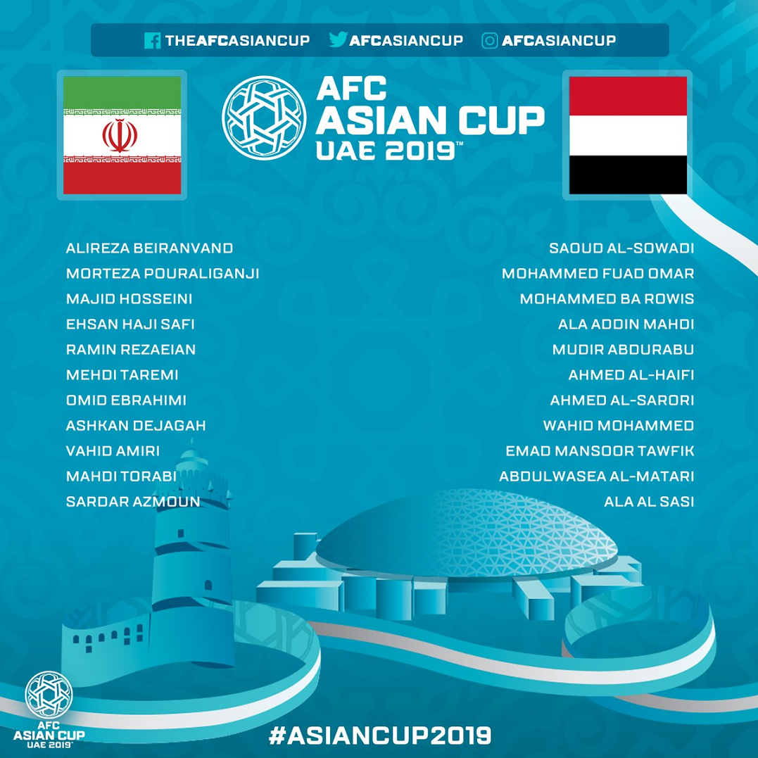 ترکیب تیم ملی ایران برای بازی با یمن ترکیب تیم ملی ایران برای بازی با یمن