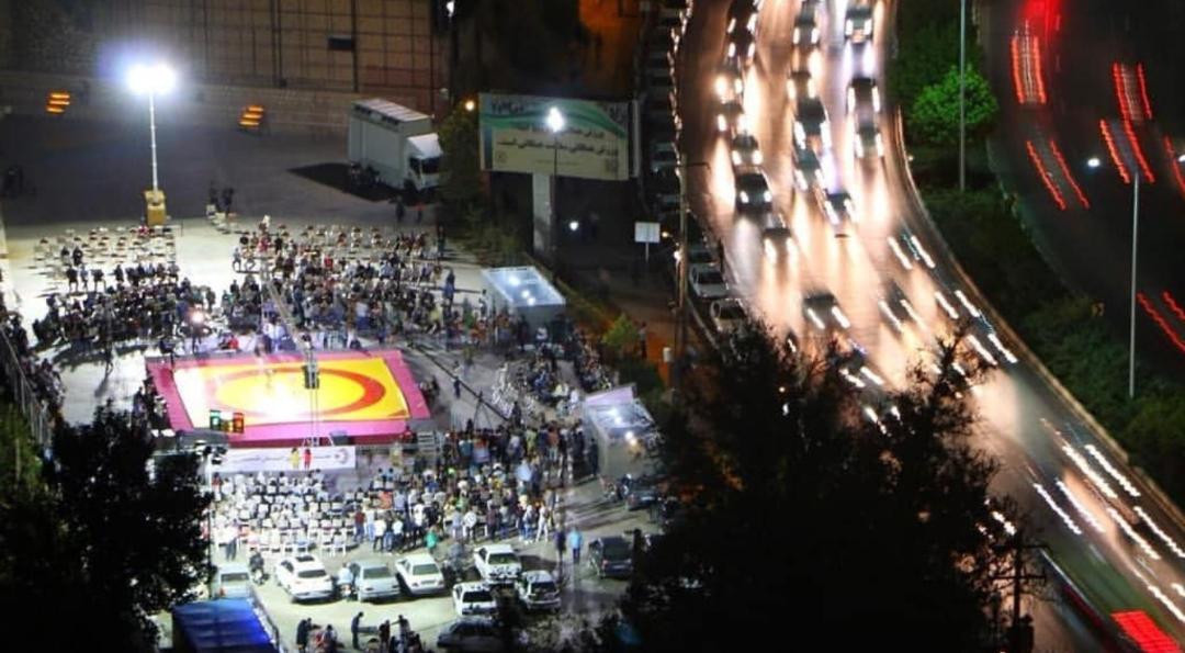 جشنواره کشتی در فضای باز بلوار چمران شیراز