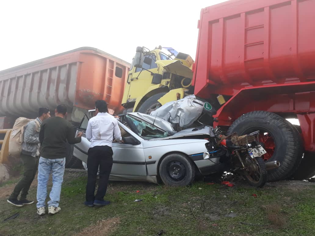 تصادف زنجیره ای در محور اهواز - آبادان