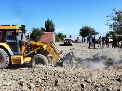 تخریب چاه‌های غیرمجاز در جهرم