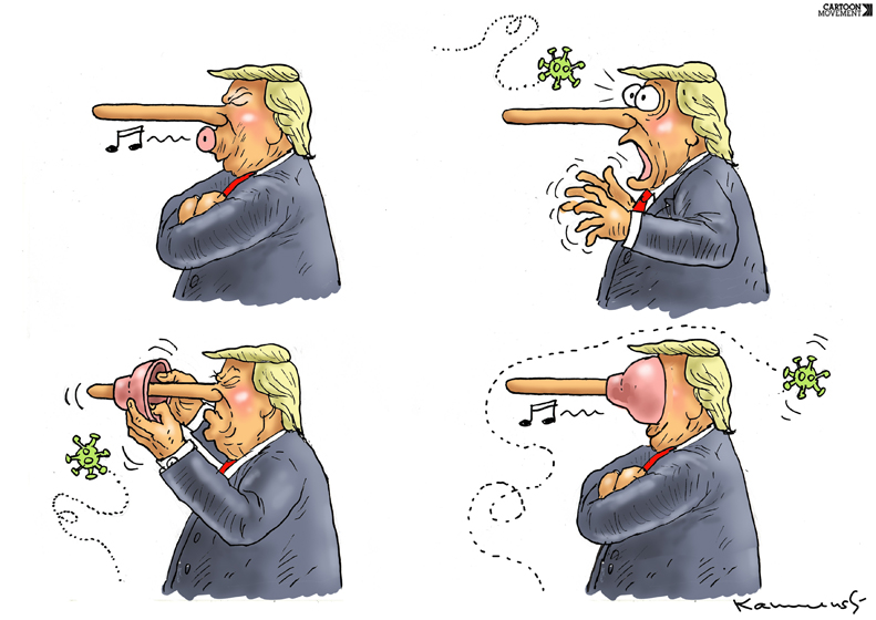 ترامپ نخستین فردی بود که وجود کرونا را انکار کرد ترامپ نخستین فردی بود که وجود کرونا را انکار کرد