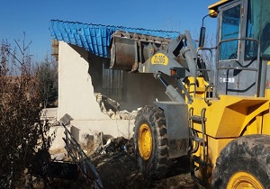 تخریب ۲۲ بنای غیرمجاز در شهرستان قزوین