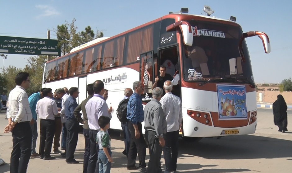 اعزام ۱۳۰ نفراز دلدادگان حسینی به کربلا از میبد