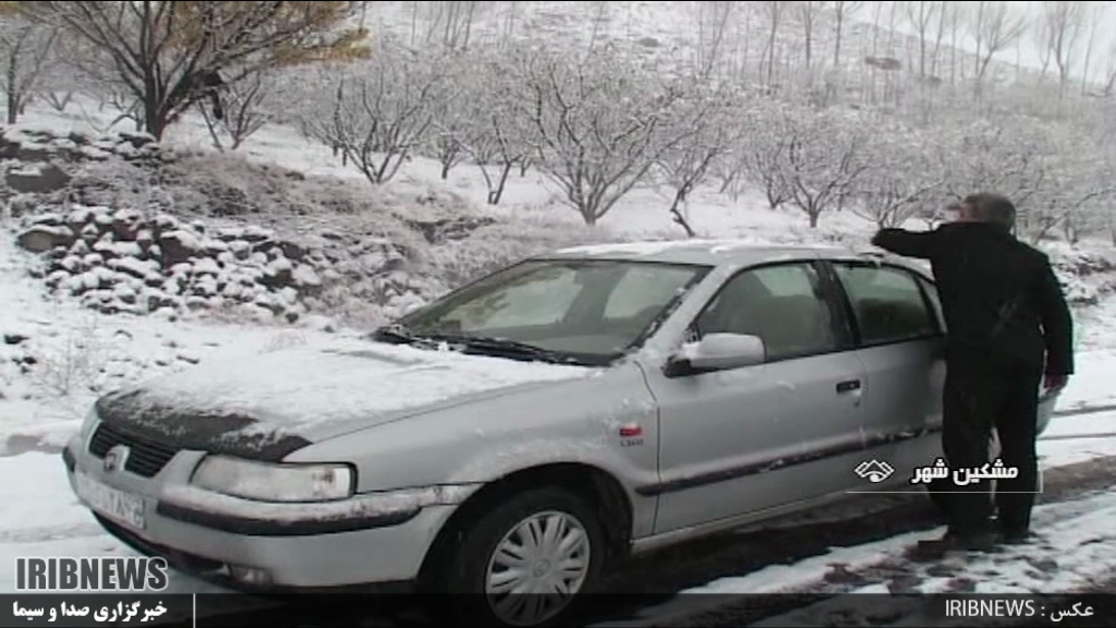 بارش اولین برف پائیزی در ارتفاعات مشگین شهر