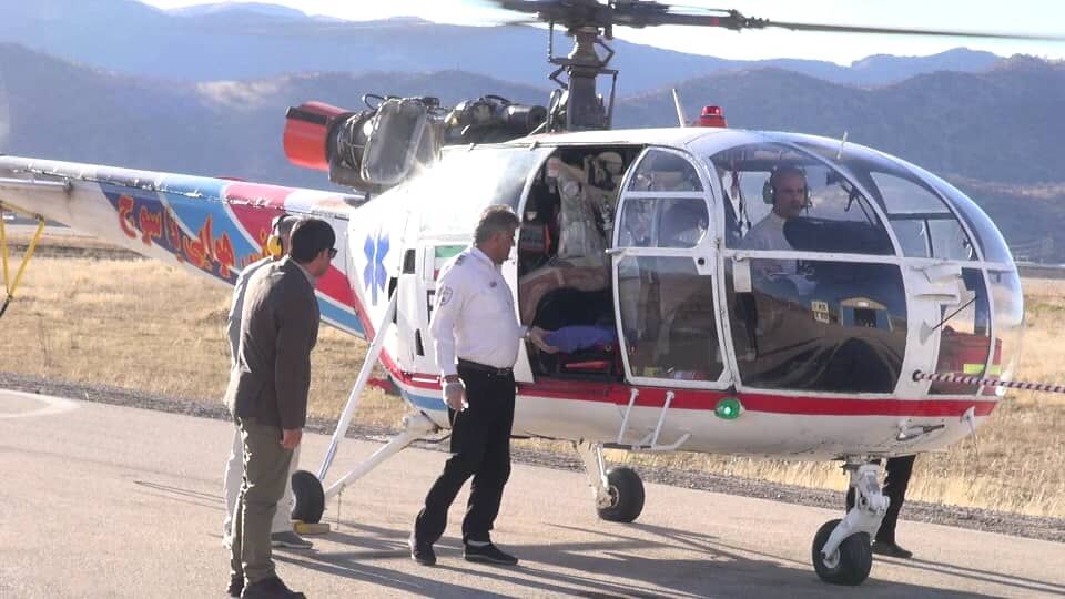 استقرار اورژانس هوایی کهگیلویه و بویراحمد در خائیز