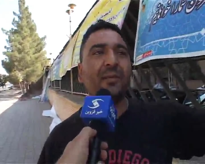 سیل عظیم بنر‌های تبریک در آبیک + فیلم