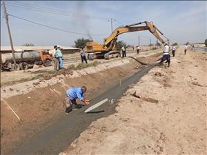 مرمت کانال آبیاری E۲L۹ در دزفول