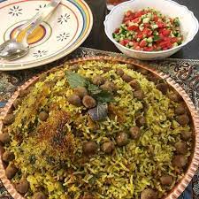 غذاهای مخصوص شب عید نوروز در شهرهای مختلف ایران کلو پلو شیرازی به همراه سالاد شیرازی