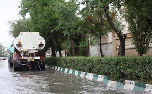 رفع ۹۰ درصد آبگرفتگی‌های ناشی از بارندگی در اهواز