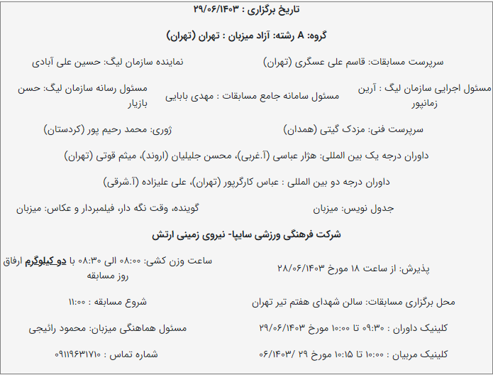 تهران، ساری و بجنورد میزبانان هفته دوم لیگ برتر کشتی آزاد