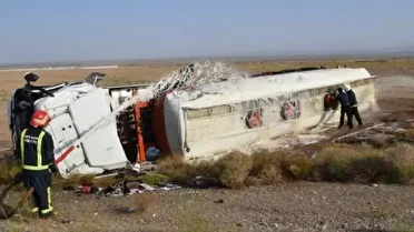 واژگونی تانکر نفت در جاده سبزوار- نیشابور