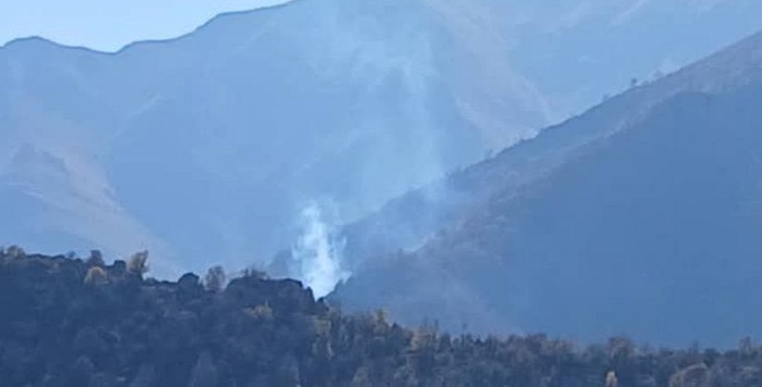 آتش سوزی در جنگل های صخره ای چالوس آتش سوزی در جنگل های صخره ای چالوس