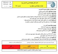 هشدار سطح زرد هواشناسی در استان یزد
