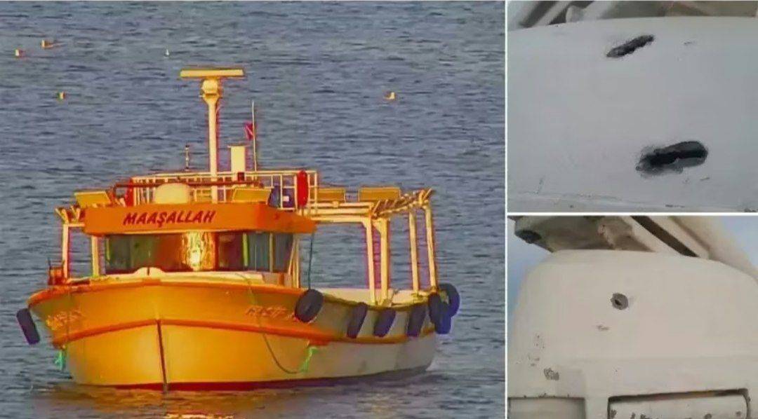 تیراندازی گارد ساحلی یونان بسوی قایق ماهیگیری ترکیه