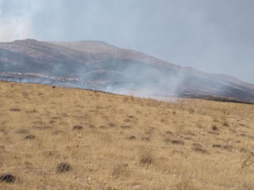 مهار آتش‌سوزی در مراتع روستای چراغ‌تپه تکاب