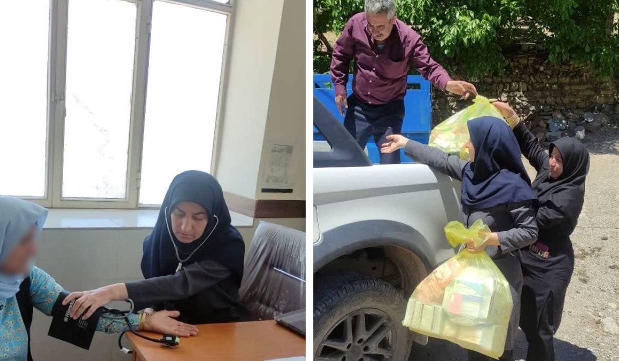 ویزیت رایگان و غربالگری سلامت اهالی ۲ روستای شهرستان رودبار