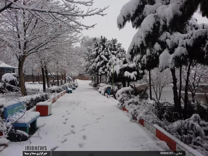 
 یک روز برفی در محله 45 متری و پارک جنگلی  شهرستان دورود 