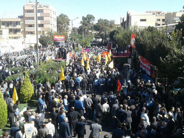 راهپیمایی مردم اصفهان در محکومیت یاوه گویی‌های ترامپ