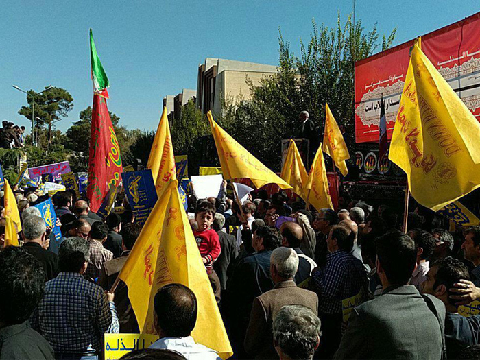 راهپیمایی مردم اصفهان در محکومیت یاوه گویی‌های ترامپ